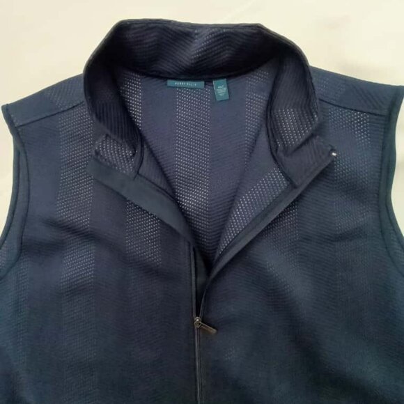 Dark Blue Perry Ellis Full Zip Vest. 4XLT - Picture 1 of 10